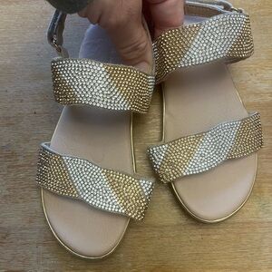 Sparkling Gold and Silver Kids' Sandals